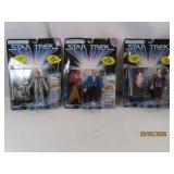 (3) on card STAR TREK Action Figures (1997) Kirk