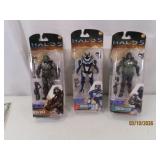 (3) boxed 'HALO 5' Action Figures Toys 2015 6'ish