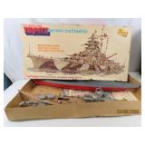 vintage LINDBERG 25' Model Ship TIRPITZ 1974