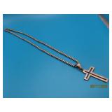 Sterling Silver Necklace & Cross 28g