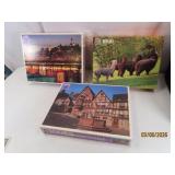 (3) vintage sealed 1000pc Puzzles MB~RainbowWorks