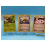 (3) 2016 ERROR Square Corner Pokemon Cards