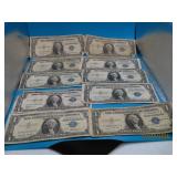 (10) asst $1 US Silver Certificates Bills