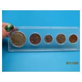 5pc 1966 cased US Coins