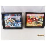 (2) Reflective CAPT AMERICA Civil War Pics 11x9