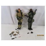 (2) 1/6 Military 12' Toy Soldier Figure c2000 JC