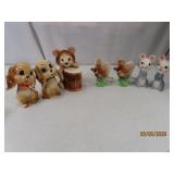 (4) Neat vtg Salt Pepper SETS Mouse~Bear~Pheasant