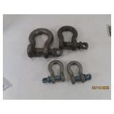 (4) Clevis HD Shackles 2-6'x4' & 2-3'x2'