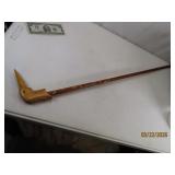 vtg carved 37' DuckHead Walking Cane