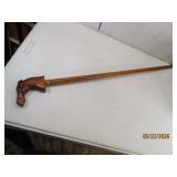 antique carved 37' HorseHead Walking Cane