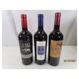 (3) bottles asst ZINFANDEL Wine Booze sealed
