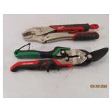 (2) Pro Milwaukee/Craftsman 10' Tools Vise~Snips