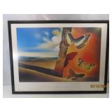 SALVADO DALI 'Butterflies' Framed Print 24x32