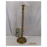 vintage Solid Brass 18' Candlestick SpiralWeave uq