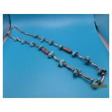 NICE 26' Chunk Turquoise & Sterling Pawn Necklace