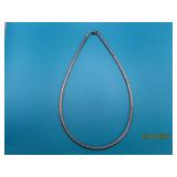 Sterling 15' solid rope 1/8' Necklace glitter 22g