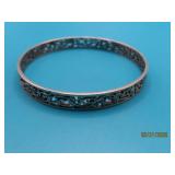antique hallmarked Sterling 2.5' Cut Bracelet 15g