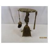 vtg 12'x8' Brass Nautical compact Fireplace SET