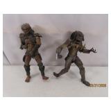 (2) c1990s PREDATOR Action Figures 8' Toys