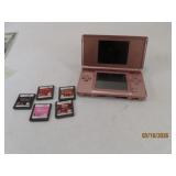 Pink NINTENDO DS Console & (6) Video Games *plays*