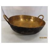 unique Antique Primitive Solid Brass Hammered Bowl