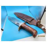 vintage Pakistan HD 15' Fixed Blade Knife + sheath