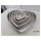 4pc HEART Alum Cake Pan 6'~15' SET