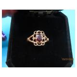 14kt Gold w/ Red Ruby sz4.75 Ring 2.35g