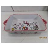 HELLO KITTY 12'x8' handled Baking Dish EXC