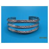 vtg Sterling Pawn 2 3/8' SouthWest Bracelet 34.5g