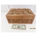Stunning HeavilyCarved 12' Jewelry~Stash Box NICE