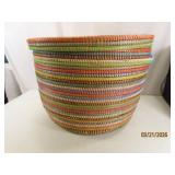 Incredible Lidded 18' Handwoven African Basket $