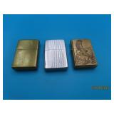 (3) ZIPPO Lighters Eagle~Silver~Gold