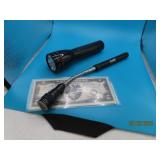 (2) LED 8' MagLite & Flex/Adjust Flashlights Work
