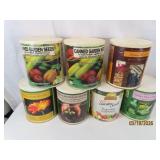 (7) sealed cans FOREVER SEEDS Apocalypse