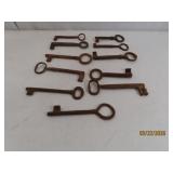 (11) Antique SkeletonType Jail Castle Keys 6'ish