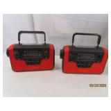 (2) Survival Solar/Battery 8' Radio Combo Players