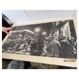 vtg 1965 Charcoal Type Signed Drawing Artwork