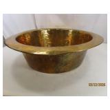 vtg stunning 20' Polished Brass TopHat Bowl
