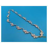 14' Sterling AcornLeaf Necklace intricate 14.4g