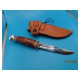 KABAR 1232 vtg Fixed Blade 8' Knife + Sheath EXC