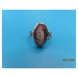 Sterling SARAH COV sz6 Cameo MOP Ring 3.3g