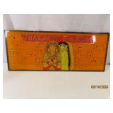 vtg 20'x8' Glass PHAROAHS FORTUNE Slot/Game Plate