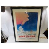 framed Pink Floyd 1977 Concert Poster Oakland CA