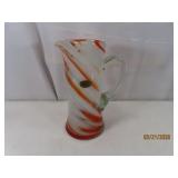 MARIGOLD Swirl vintage Art Glass 10' Pitcher EXC