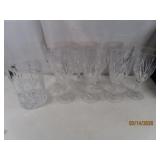 9pc WATERFORD Crystal Pitcher & Goblet SET $$