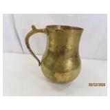 antique Primitive HandHammered Brass 8' Pitcher