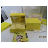 (2) INVICTA yellow Watch Presentation BOXES ONLY