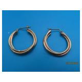 14kt Yellow Gold 7/8' woven Hoop Earrings 1.7g
