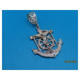 Sterling Mariners Anchor Cross Pendant 10g 2.5'